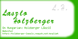laszlo holzberger business card